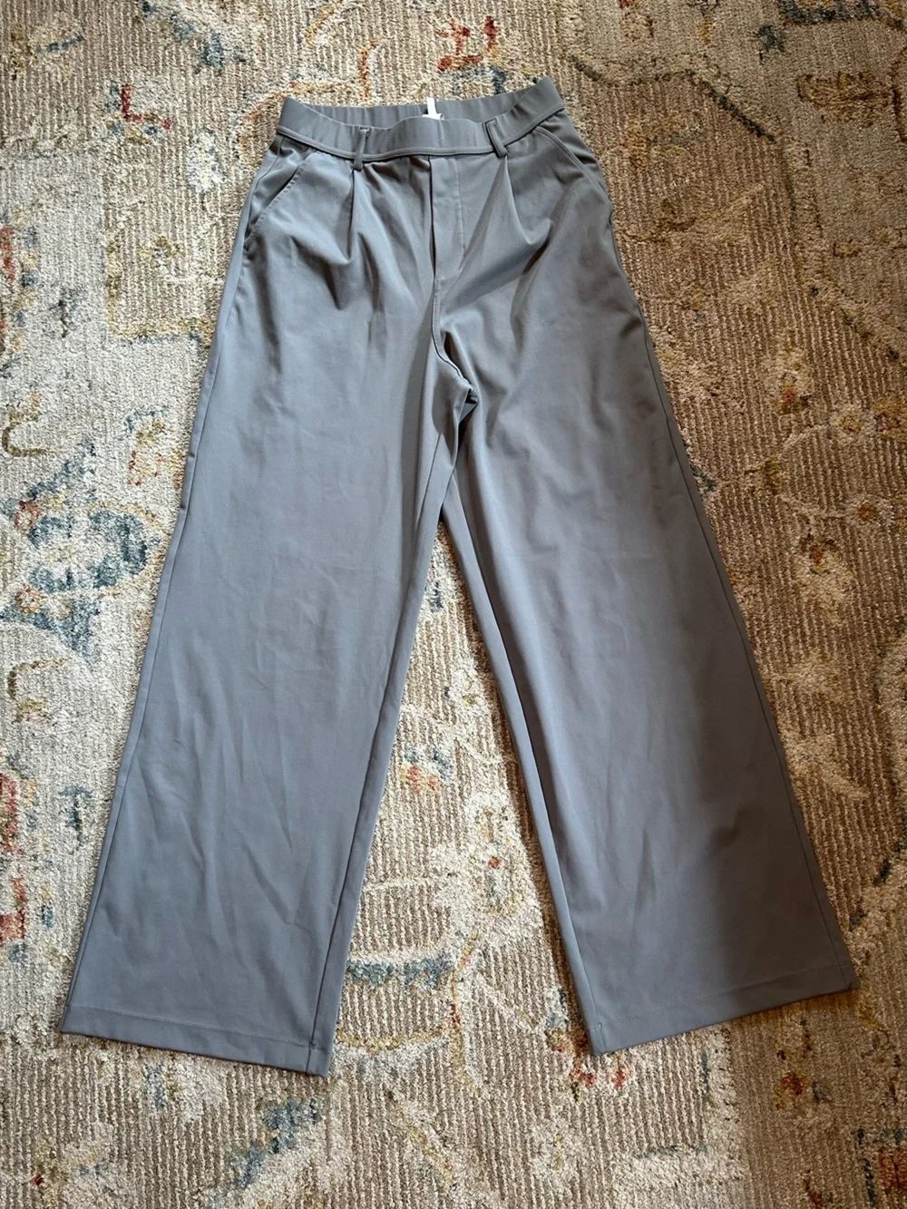 HALARA Gray High-Waist Active Material Dress Pants